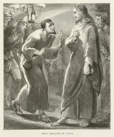 Jezus zdradzony przez Judasza autorstwa English School
