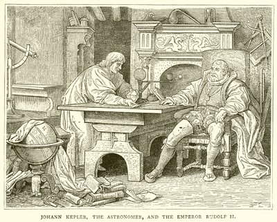 Astronom Johann Kepler i cesarz Rudolf II autorstwa English School