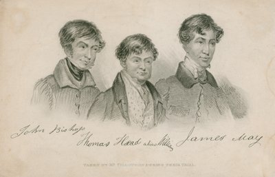 John Bishop, Thomas Head (alias Williams), James May autorstwa English School