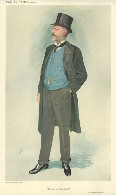 John Cathcart Wason, Orkady i Szetlandy, 15 września 1909, komiks Vanity Fair autorstwa English School