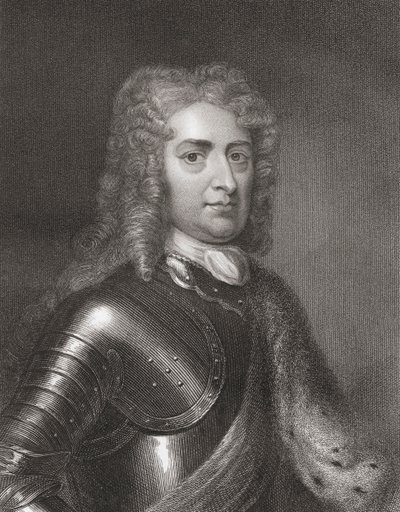 John Churchill (1650-1722) 1. książę Marlborough z Galerii Portretów, opublikowany w 1833 r. autorstwa English School
