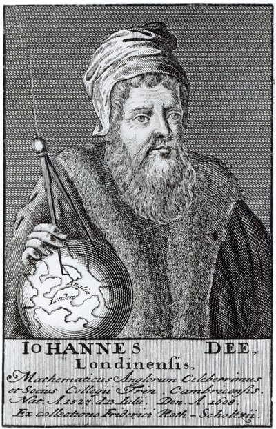 John Dee (1527-1608) londyńczyk (grafika) (zdjęcie bundw) autorstwa English School