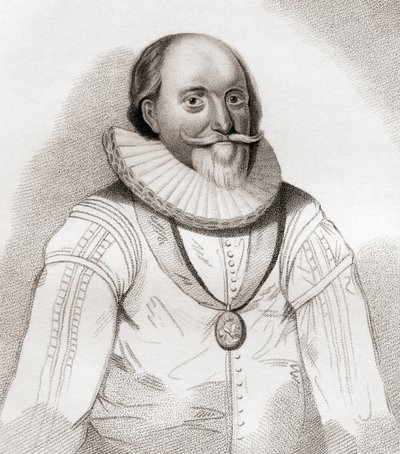 John Erskine, 2/19 hrabia Mar, ok. 1558–1634. Szkocki polityk. Z Iconographia Scotica lub Portraits of Illustrious Persons of Scotland, opublikowane 1797. autorstwa English School