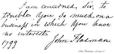 John Flaxman, (Rzeźbiarz) autorstwa English School