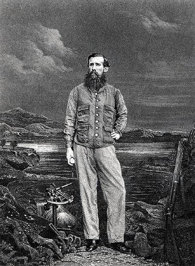 John Hanning Speke, frontyspis do jego książki „Dziennik odkrycia źródła Nilu”, opublikowana w 1863 r. (rycina) (zdjęcie czarno-białe) autorstwa English School