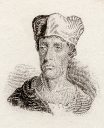 جان لیلینډ، د کربس تاریخي قاموس څخه، په 1825 پولی کې خپور شو autorstwa English School