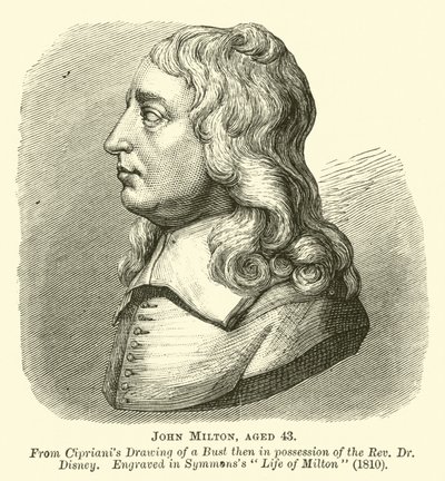 John Milton, lat 43 autorstwa English School