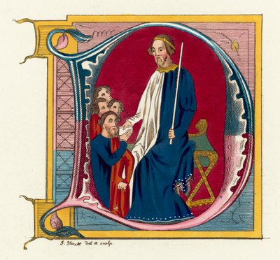 John Of Gaunt, książę Lancaster (kolorowy grawerunek) autorstwa English School