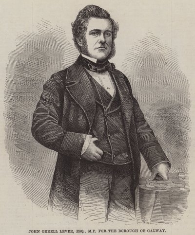 John Orrell Lever, Esquire, poseł do gminy Galway (grawerowanie) autorstwa English School