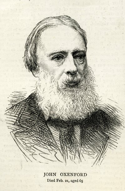 John Oxenford (1812-77) ilustracja z The Graphic 1877 autorstwa English School