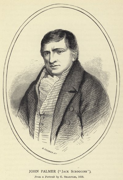 John Palmer, Jack Scroggins, Z portretu G Sharplesa, 1819 autorstwa English School