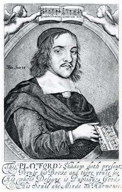 John Playford (1623-c.1686) (grawerowanie) autorstwa English School