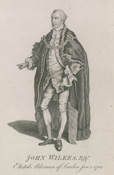 John Wilkes, wybrany radnym Londynu, 2 stycznia 1769 autorstwa English School