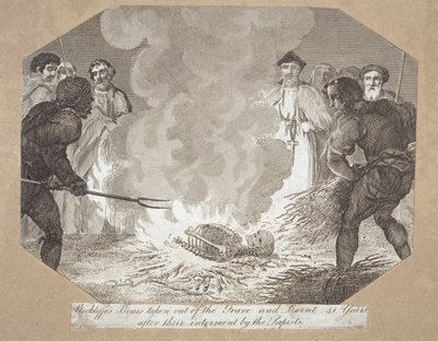 Kości Johna Wycliffa wykopano i spalono 41 lat po jego śmierci autorstwa English School