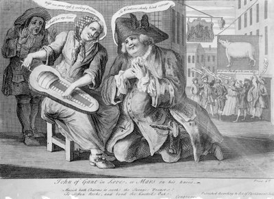 Zakochany Jan z Gant, czyli Mars na kolanach, 1749 autorstwa English School