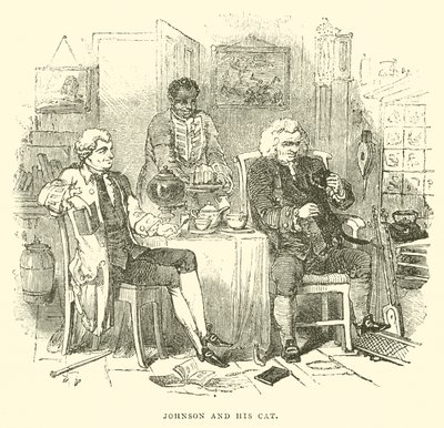 Johnson i jego kot (grawerunek) autorstwa English School