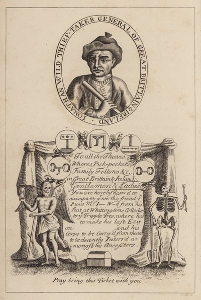 Jonathan Wild Thief-Taker Generał Wielkiej Brytanii i Irlandii autorstwa English School