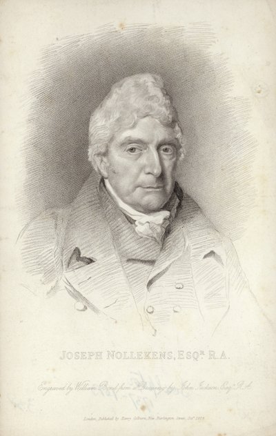 Joseph Nollekens, angielski rzeźbiarz. Grawerowanie Williama Bonda autorstwa English School