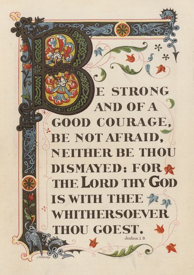 Jozuego 1:9 (chromolit) autorstwa English School