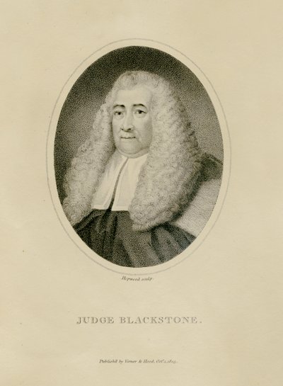Sędzia Blackstone, ok. 1800 (grawerowanie) autorstwa English School