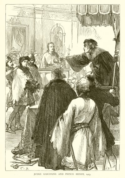 Sędzia Gascoigne i książę Henryk, 1413 autorstwa English School