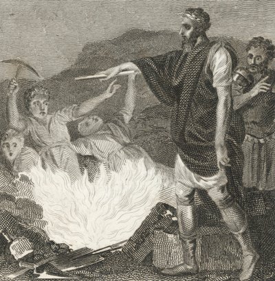 Julian Apostata nakazujący odbudowę Jerozolimy (rycina) autorstwa English School