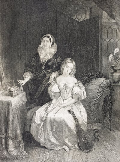 Julia i jej Pielęgniarka, z „Galerii Portretów Historycznych”, wydana ok. 1880 r. autorstwa English School