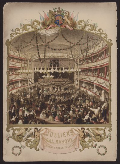 Bal Masque Julliena, Covent Garden Theatre, Londyn (kolor lito) autorstwa English School