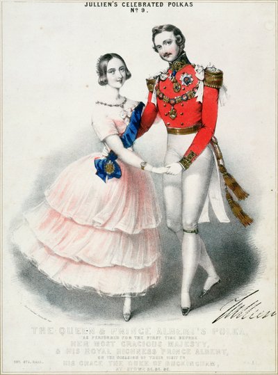 Polki Julliena nr 9: Polka królowej i księcia Alberta M. i N. Hanhartów (chromolito) autorstwa English School