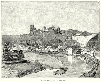 Kamieniec na Podolu (rycina) autorstwa English School