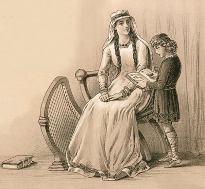 Król Alfred i jego macocha autorstwa English School