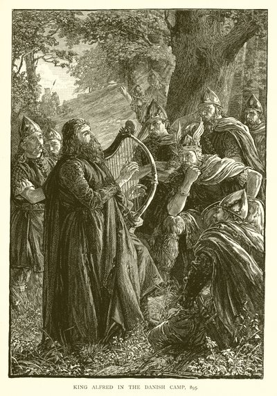 Król Alfred w obozie duńskim, 895 autorstwa English School