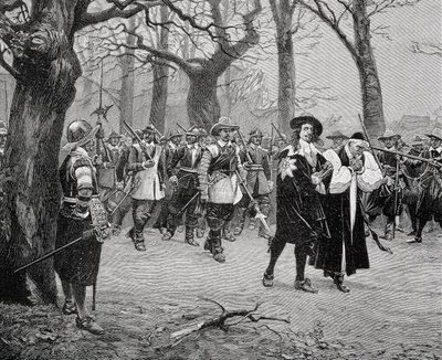 Król Karol I (1600-49) w drodze na egzekucję autorstwa English School