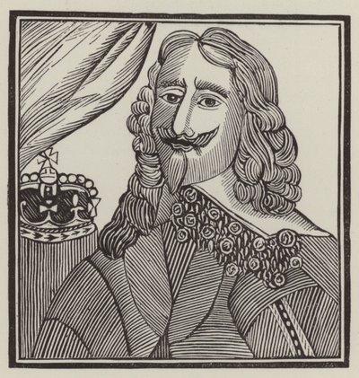 Król Karol I, męczennik (grafika) autorstwa English School