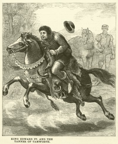Król Edward IV i garbarz z Tamworth (rycina) autorstwa English School