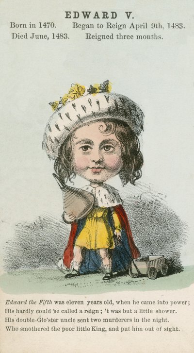 Król Edward V (akwatinta) autorstwa English School