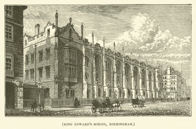 Szkoła Króla Edwarda, Birmingham (grawerunek) autorstwa English School