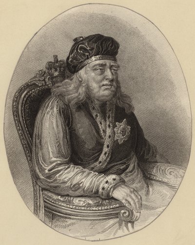 Król Jerzy III jako staruszek autorstwa English School