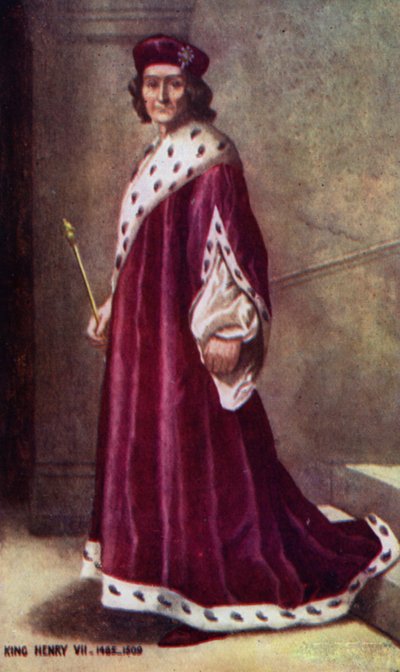 Król Henryk VII (kolorowa litografia) autorstwa English School