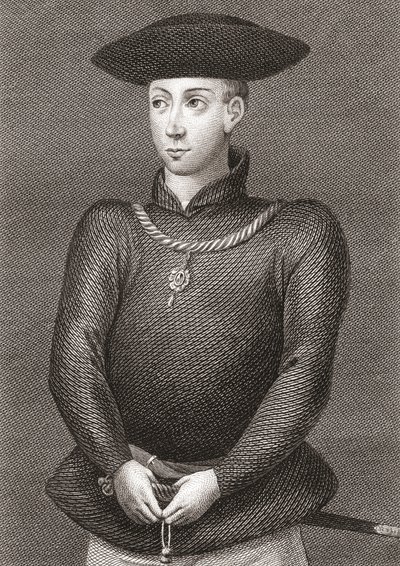 król Szkocji Jakub II autorstwa English School
