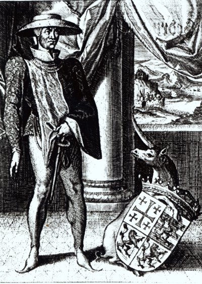 Król Jan Brienne, król Jerozolimy (rycina) autorstwa English School