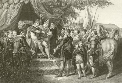 Król Jan ratyfikujący Magna Charta autorstwa English School