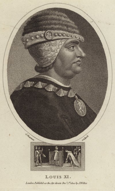 Król Francji Ludwik XI autorstwa English School