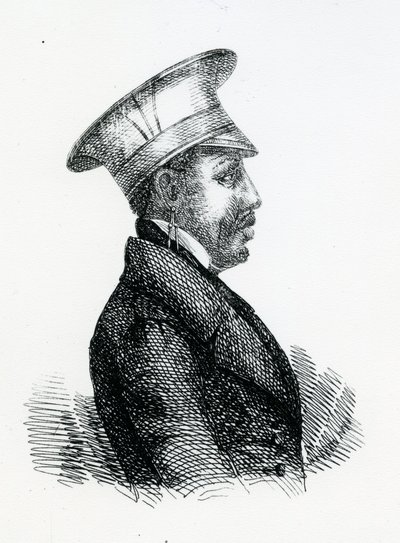 Król Moshoeshoe I (c.1786-1870) (grawerowanie) autorstwa English School