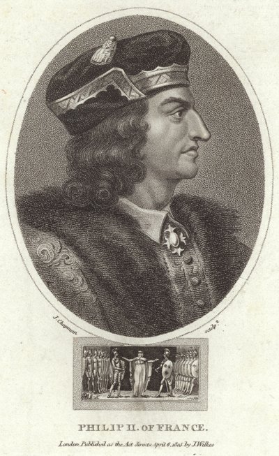 Król Filip II Francji autorstwa English School