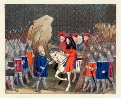 Zdradzony król Ryszard II (kolorowy grawerunek) autorstwa English School