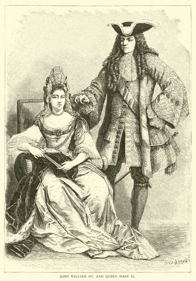 Król Wilhelm III i królowa Maria II autorstwa English School