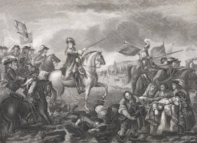 Król Wilhelm III w bitwie pod Boyne, 1690, z „Galerii Portretów Historycznych”, wydana ok. 1880 autorstwa English School