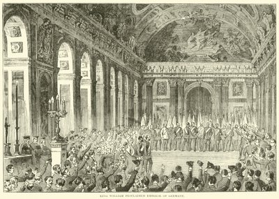 Król Wilhelm ogłosił cesarzem Niemiec, grudzień 1870 autorstwa English School