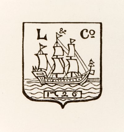 Logo L & Co Ship 1726 używane przez Longmans Green and Company autorstwa English School